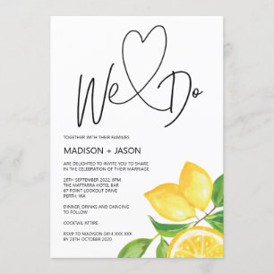 Convites Nós Fazemos Simples Casamento Moderno E Limão De V