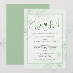 Convites Nós Fazemos! Verde Sage Boho Chic Floral Casamento