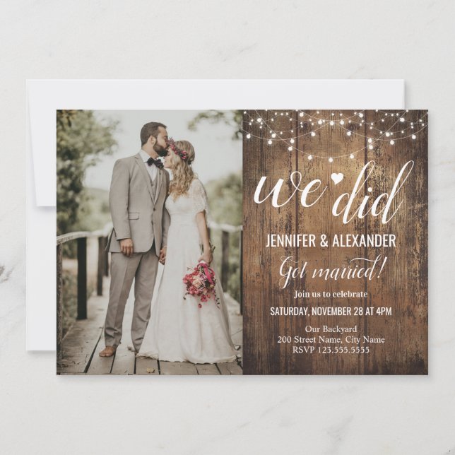 Convites Nós Fizemos Recepção de Casamento (Frente)