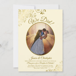 Convites Nós Fizemos! Recepção de Casamento Creme de Marfim