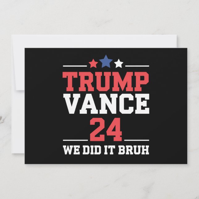 Convites Nós Ganhamos Trump Vance 47º (Frente)