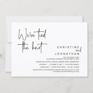 Convites Nós ligamos o nó, o partido de elogio de casamento