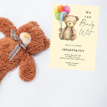Nós mal podemos esperar baby shower
