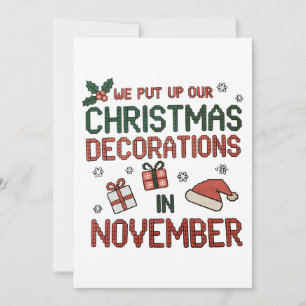 Convites Nós Montamos as Decorações de Natal em Novembro Xm