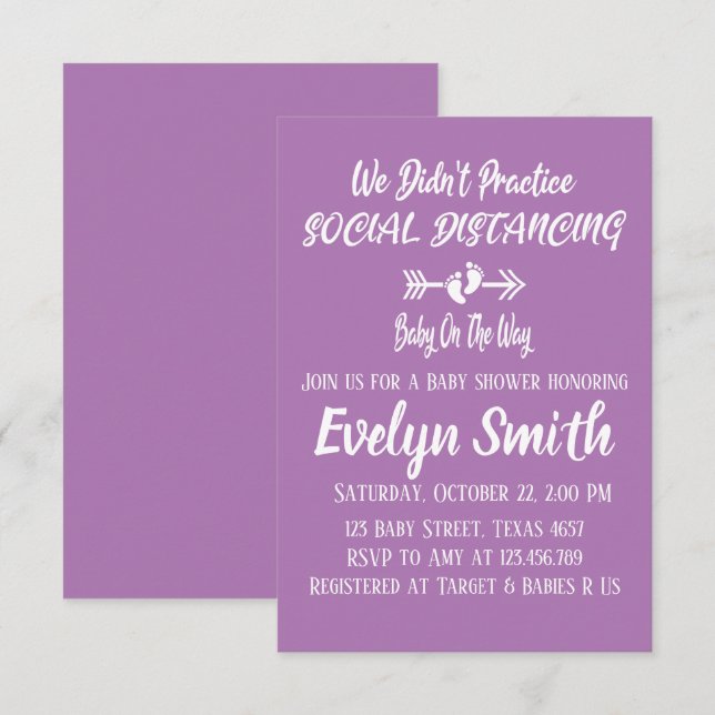 Convites Nós não praticamos distanciamento social (Frente/Verso)