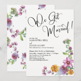 Convites Nós Nos Casamos Aquarela Recepção de Flores Silves