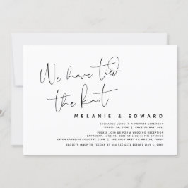Convites Nós nos casamos, Casamento Moderno e Elopement