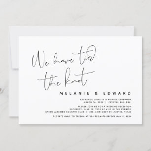 Convites Nós nos casamos, Casamento Moderno e Elopement