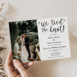 Convites Nós nos casamos com Recepção de Casamento com Foto