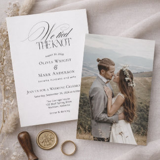 Convites Nós nos casamos com Recepção de Casamento Fotográf