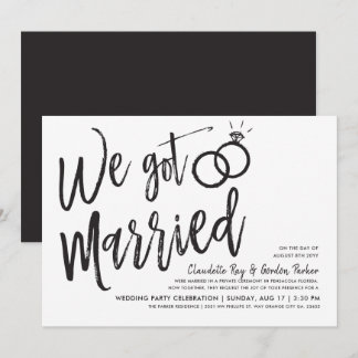 Convites Nós Nos Casamos | Festa Pós-Casamento