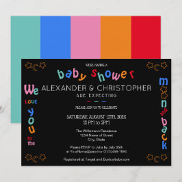 Convites Nós o amamos ao Chá de fraldas LGBTQ+ da Lua