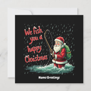 Convites Nós Pescamos um Feliz Natal Divertido Festivo 