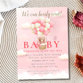 Convites Nós podemos esperar o Chá de fraldas do Urso de Te