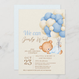 Convites Nós podemos esperar o Chá do Bear Balon