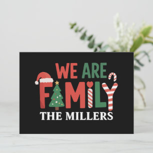 Convites Nós somos Família Personalizada Natal Família Casa