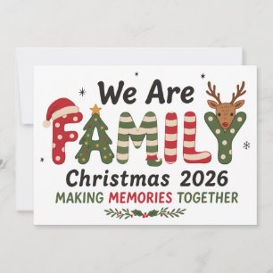 Convites Nós somos o Natal da Família 2026 Fazendo Memórias