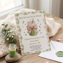 Nós Te Amamos Tanto Matcha Garota Chá de Bebê