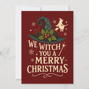 Convites Nós Te Enfeitiçamos com um Feliz Natal