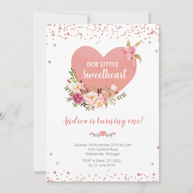 Convites Nossa amiguinha está fazendo um aniversário (Frente)