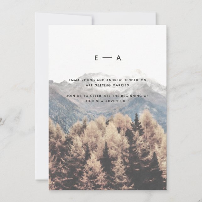 Convites Nossa Aventura Começa A Cena Do Pinho Da Montanha  (Frente)