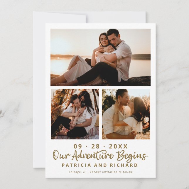 Convites Nossa Aventura Começa A Salvar A Foto Data 3 (Frente)