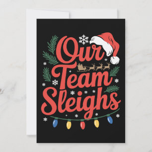 Convites Nossa Equipe Derruba Luzes de Renas do Papai Noel