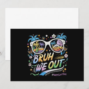 Convites Nossa estamos fora Feliz último dia de aula Verão