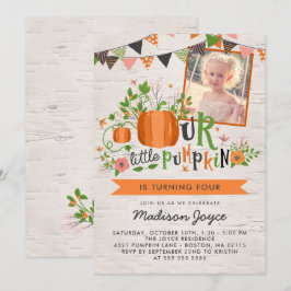 Convites Nossa foto pequena do partido de aniversário de