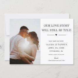 Convites Nossa história de amor ainda será dita para mudar