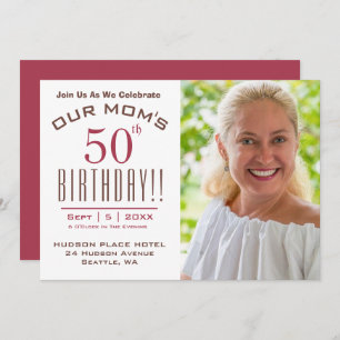 Convites NOSSA MÃE 50º Aniversário - Festa Fotográfica