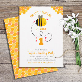 Convites Nossa Pequena Abelha Fofa Doce Kawaii Aniversário