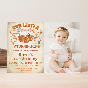 Convites Nossa Pequena Abóbora Está Fazendo Um Aniversário