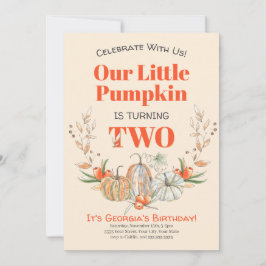 Convites Nossa Pequena Abóbora Está Transformando Duas Fest