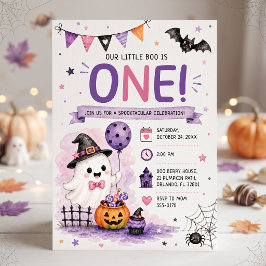 Convites Nossa Pequena Boo Faz Um Aniversário de Halloween