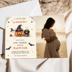 Convites Nossa Pequena Boo Foto do Chá de Bebê de Halloween