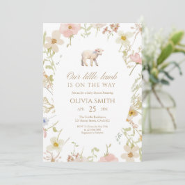 Convites Nossa Pequena Chamada de Flor Silvestre Baby Showe