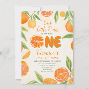 Convites Nossa Pequena Cutie é um Floral de primeiro aniver