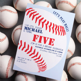 Convites Nossa pequena Festa de aniversário de beisebol