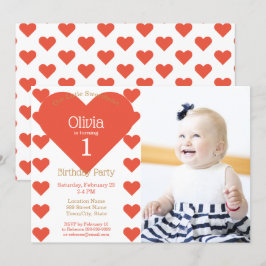 Convites Nossa Pequena Festa de aniversário de Corações Ver