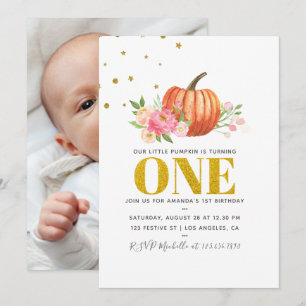 Convites Nossa Pequena Festa primeiro aniversario De Abóbo