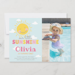 Convites Nossa Pequena Foto Rosa Rosa, Aniversário A Qualqu