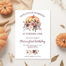 Nossa Pequena Pumpkin cai floralmente no primeiro 