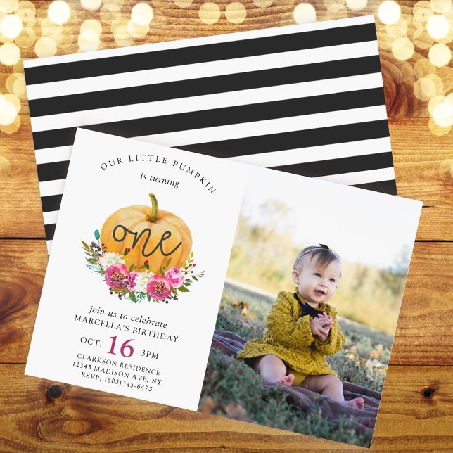 Convites Nossa Pequena Queda De Abóbora (Criador carregado)