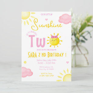 CONVITES NOSSA PEQUENA SOL ESTÁ RODANDO DOIS ANIVERSÁRIOS