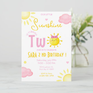 CONVITES NOSSA PEQUENA SOL ESTÁ RODANDO DOIS ANIVERSÁRIOS