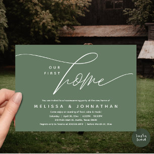 Convites Nossa Primeira Casa, Festa Adorável De Aquecimento