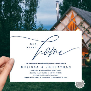Convites Nossa Primeira Casa, Festa Adorável De Aquecimento