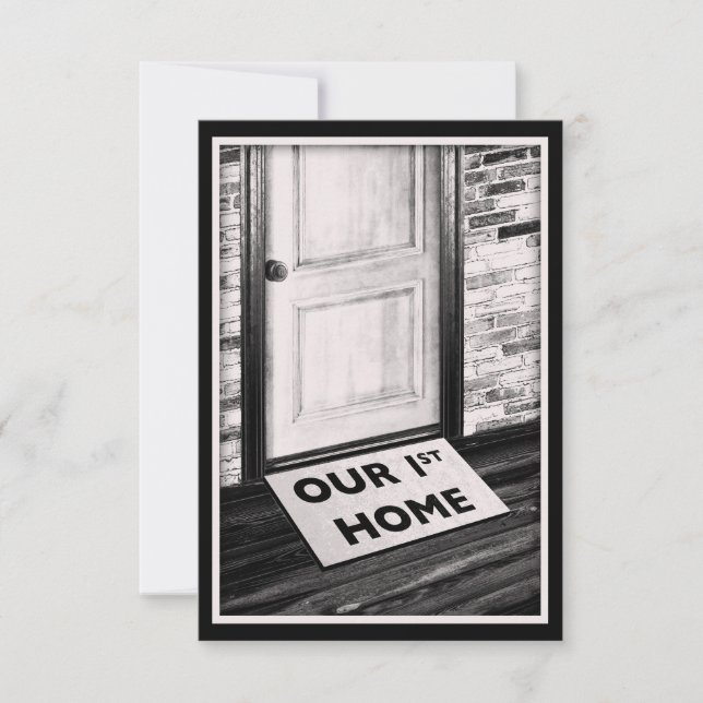 Convites nossa primeira fotografia do tapete da porta de ca (Frente)