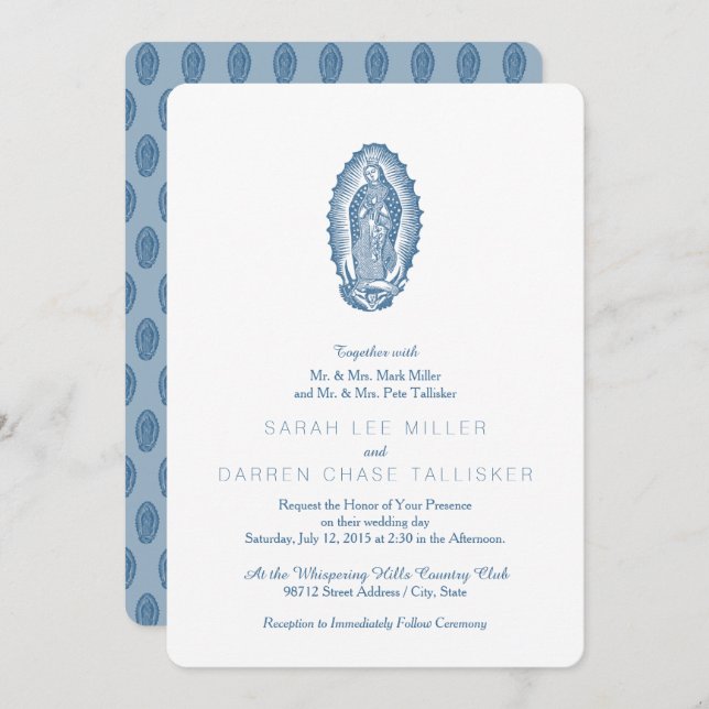 Convites Nossa Senhora de Guadalupe (Frente/Verso)